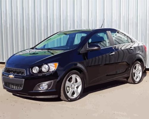 Black Chevrolet Sonic Car Paint By Numbers