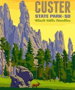 Black Hills Needles Poster Paint By Numbers