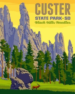 Black Hills Needles Poster Paint By Numbers