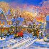 Christmas Small Town Art Paint By Numbers