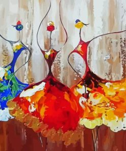 Colorful Abstract Ballerinas Paint By Numbers