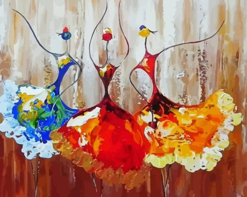 Colorful Abstract Ballerinas Paint By Numbers