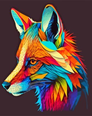 Colourful Fox Paint By Number