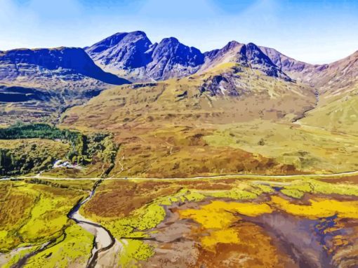 Cuillin Ridge Isle Of Skye Landscape Paint By Number