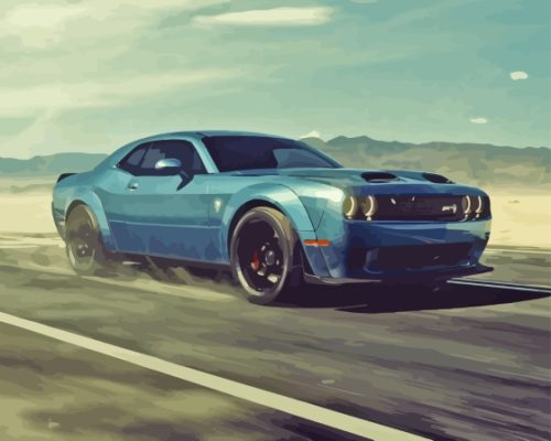 Dodge Challenger Hellcat Srt Paint By Numbers