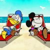 Donald Duck And Mickey At Beach Paint By Numbers