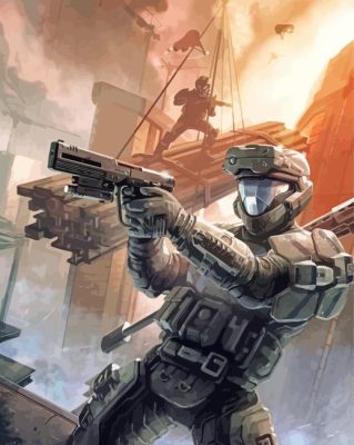 Halo 3 Odst Game Art Paint By Number