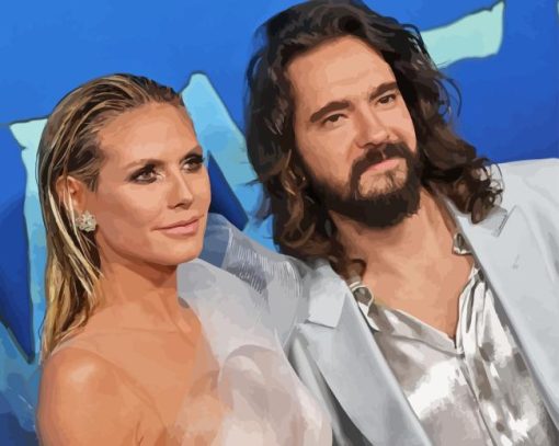 Heidi Klum And Her Husband Paint By Numbers