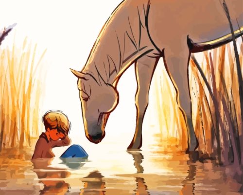 Horse And Boy Art Paint By Number