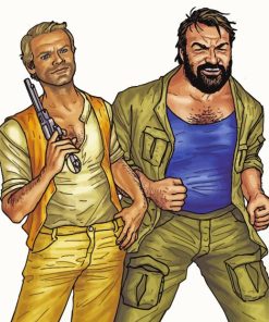 Illustration Terence Hill And Bud Spencer Paint By Numbers