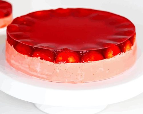 Jello Strawberry Cake Paint By Numbers