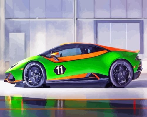 Lamborghini Huracan Evo Gt Paint By Numbers