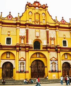 Mexico San Cristobal Cathedral Paint By Numbers