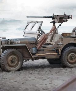 Military Willys Jeep Paint By Numbers