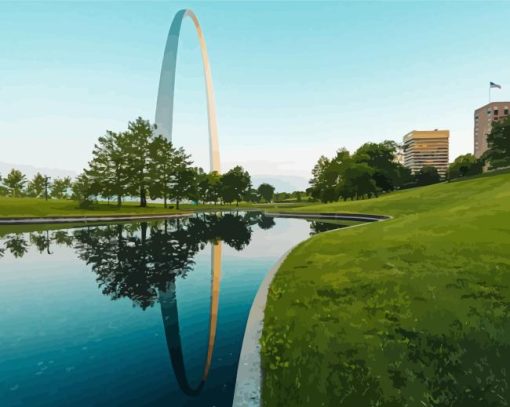 Missouri The Gateway Arch Paint By Numbers