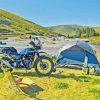 Motorcycle Camping Paint By Numbers