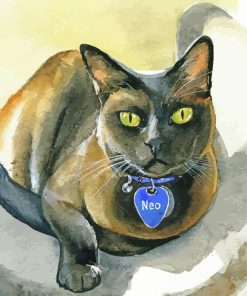 Neo Burmese Cat Paint By Numbers