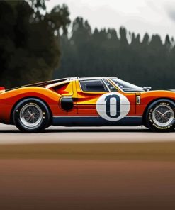 Orange Ford Gt 1969 Paint By Numbers