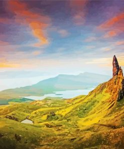 Old Man Of Storr Hill At Sunset Paint By Numbers