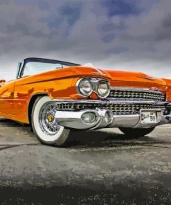 Orange Cadillac 1959 Paint By Numbers