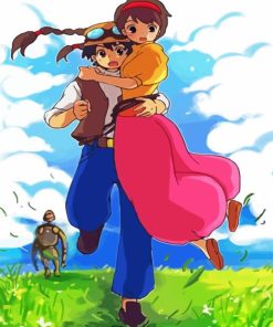 Pazu And Sheeta Castle In The Sky Anime Paint By Numbers