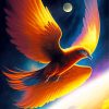 Phoenix Soaring In Space Paint By Numbers