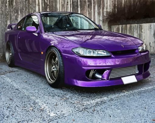 Purple Nissan S15 Car Paint By Numbers