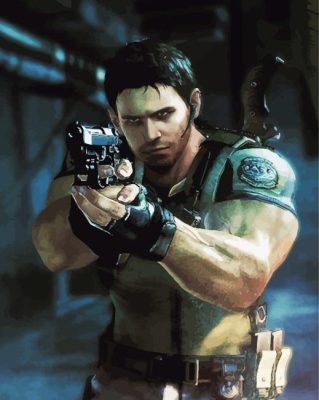 Resident Evil Chris Redfield Paint By Numbers