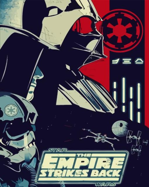 Star Wars Empire Strikes Back Illustration Poster Paint By Numbers