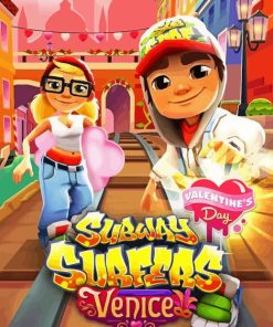 Subway Surfers Video Game Poster Paint By Numbers