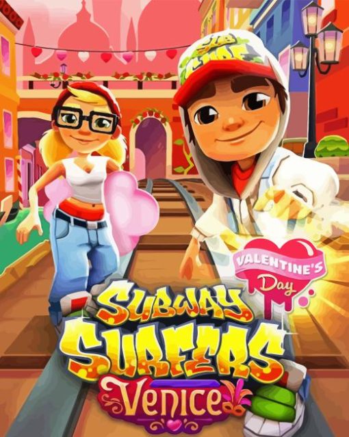 Subway Surfers Video Game Poster Paint By Numbers