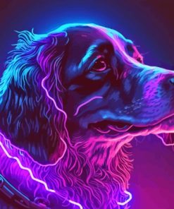 The Neon Dog Paint By Numbers