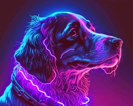 The Neon Dog Paint By Numbers