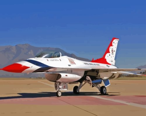 The Thunderbird Jet Paint By Numbers