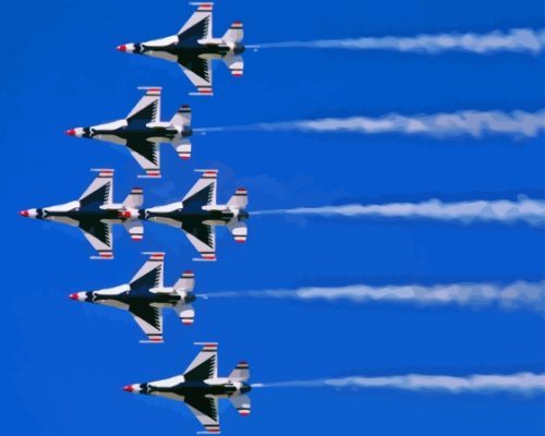 US Air Force Thunderbirds Jets Paint By Numbers