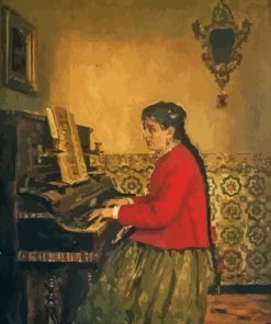 Woman Playing The Piano Casimiro Sainz Paint By Number