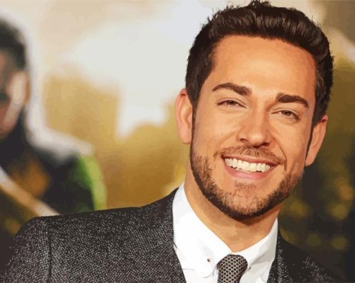 Zachary Levi Smiling Paint By Numbers