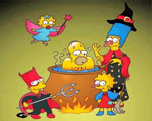 Aesthetic Simpsons Halloween Paint By Number