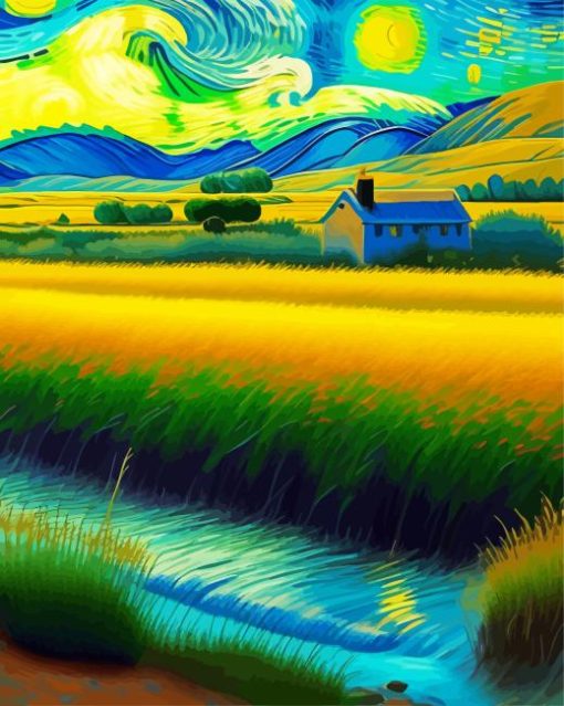 Aesthetic Van Gogh Landscape Paint By Numbers