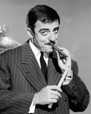 Black And White Gomez Addams Paint By Numbers