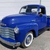 Blue Camionnette Chevrolet Paint By Numbers