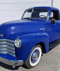 Blue Camionnette Chevrolet Paint By Numbers