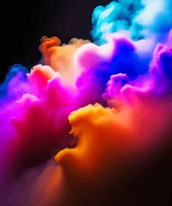 Colorful Smoke Art Paint By Numbers