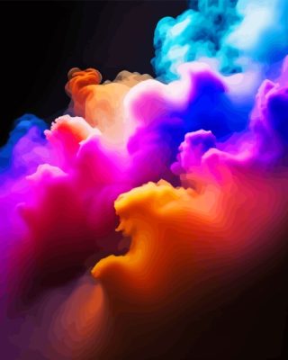 Colorful Smoke Art Paint By Numbers