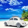 Cool Vw Bug At Beach Paint By Numbers