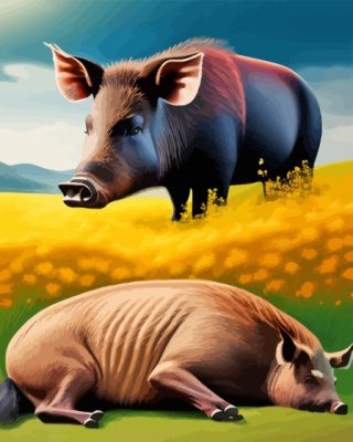 Cool Boar Animal Paint By Number