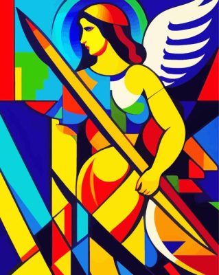 Cubism Warrior Angel Paint By Numbers