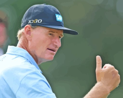 Ernie Els Thumbs African Golf Player Paint By Numbers