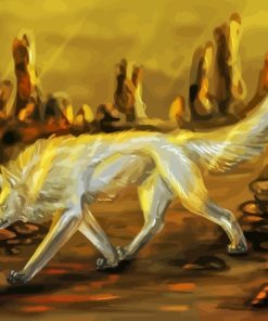 Gold Wolf Art Paint By Numbers