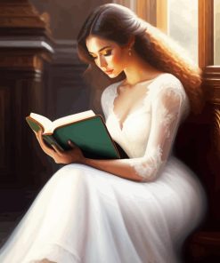 Gorgeous Lady Reading Paint By Numbers